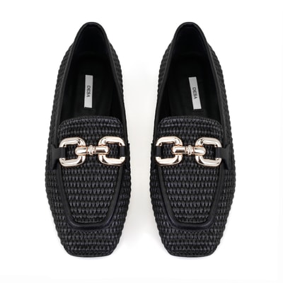 Kadın Siyah Hasır Loafer