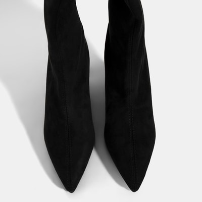 Kadın Siyah İnce Topuklu Stretch Çizme