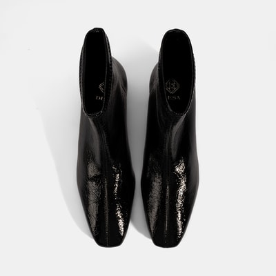 Kadın Siyah Kalın Topuklu Stretch Bot