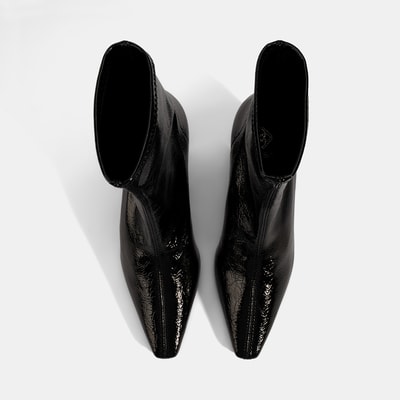 Kadın Siyah Kalın Topuklu Stretch Bot