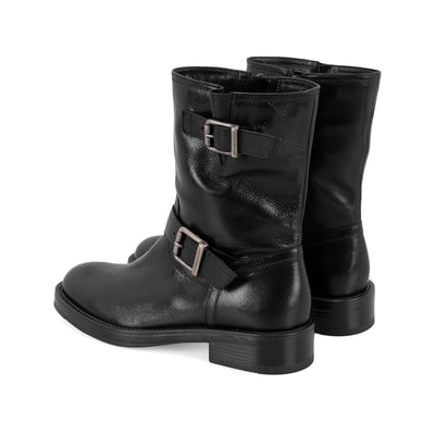 Kadın Siyah Kemer Aksesuarlı Kadın Bot