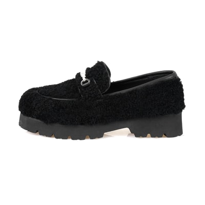 Kadın Siyah Kürk Detaylı Günlük Ayakkabı