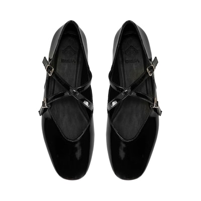 Kadın Siyah Mary Jane Deri Günlük Ayakkabı