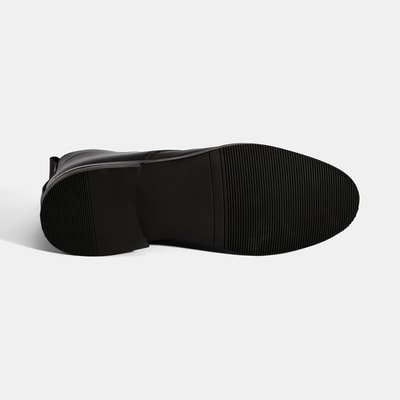 Kadın Siyah Mavi Bağcık Detaylı Deri Bot