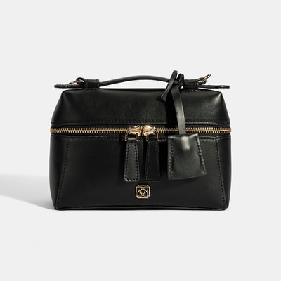 Kadın Siyah Mini Deri El Çantası