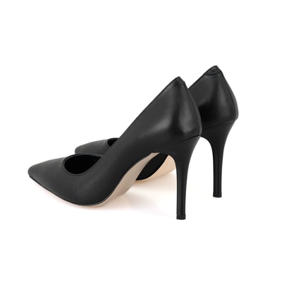 Kadın Siyah Napa Deri Stiletto