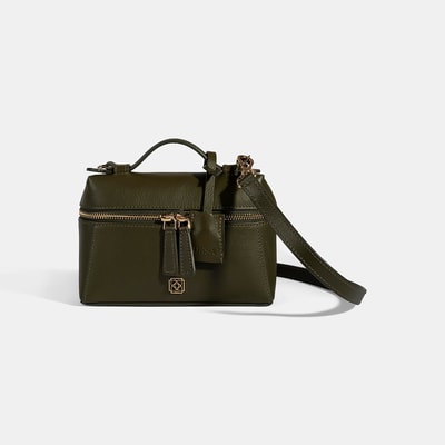 Kadın Siyah Omuz Askılı Mini Deri El Çantası