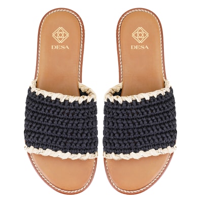 Kadın Siyah Örgülü Terlik