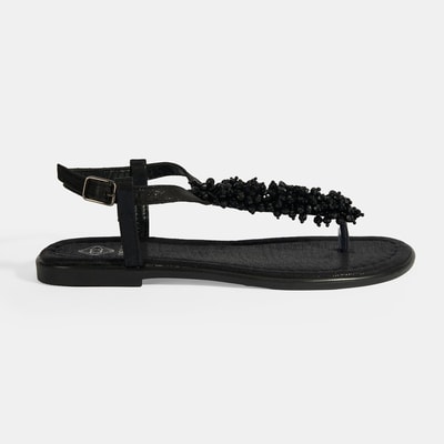 Kadın Siyah Parmak Arası Sandalet