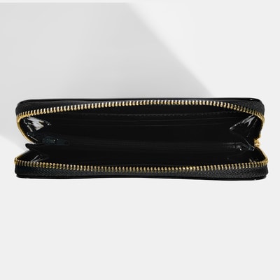 Kadın Siyah Rugan Deri Cüzdan