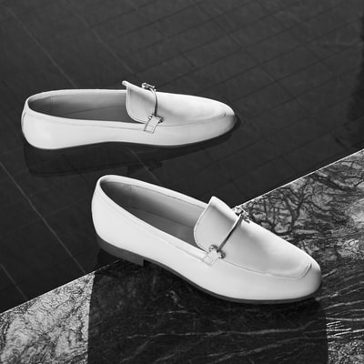 Kadın Siyah Rugan Deri Loafer