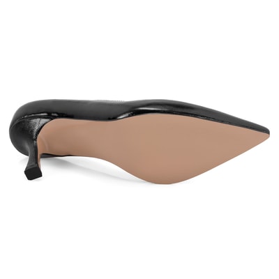 Kadın Siyah Rugan Stiletto