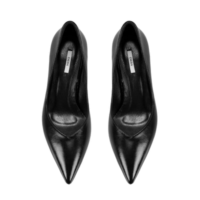 Kadın Siyah Rugan Stiletto