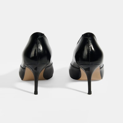 Kadın Siyah Rugan Topuklu Ayakkabı