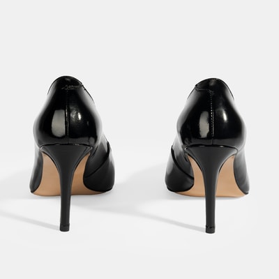 Kadın Siyah Rugan Topuklu Ayakkabı