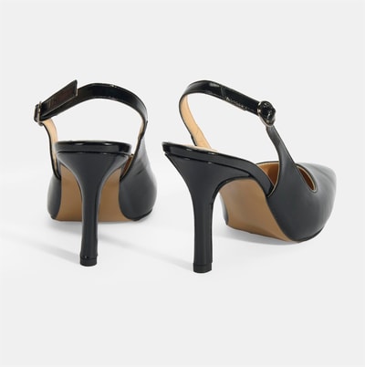 Kadın Siyah Rugan Topuklu Ayakkabı