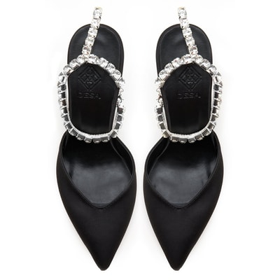 Kadın Siyah Saten Abiye Ayakkabı