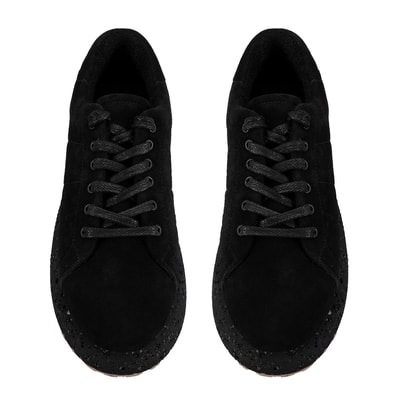 Kadın Siyah Süet Deri Günlük Ayakkabı