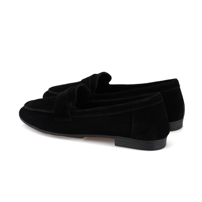 Kadın Siyah Süet Deri Loafer