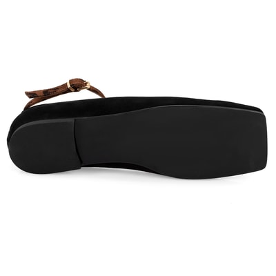 Kadın Siyah Süet Mary Jane Babet