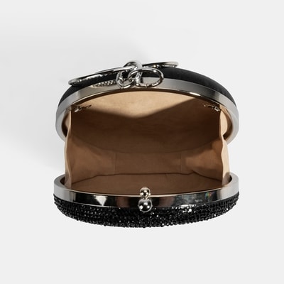 Kadın Siyah Taş Detaylı Gece El Çantası