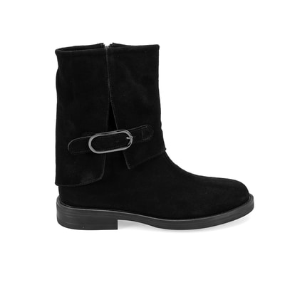 Kadın Siyah Toka Aksesuarlı Bot