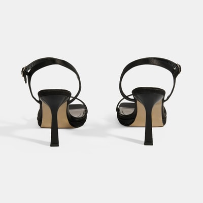 Kadın Siyah Toka Detaylı Topuklu Abiye Sandalet