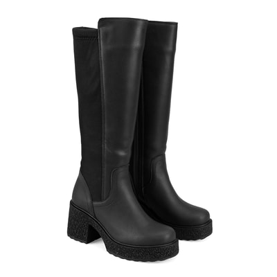 Kadın Siyah Topuklu Çizme