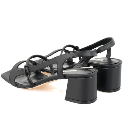 Kadın Siyah Topuklu Sandalet