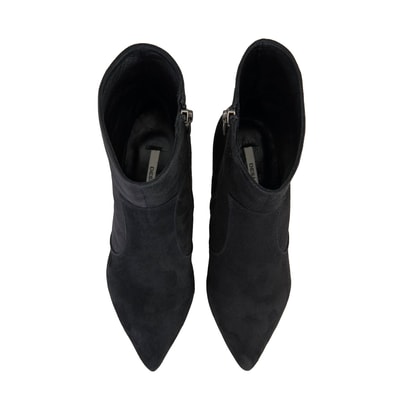 Kadın Siyah Topuklu Süet Bot