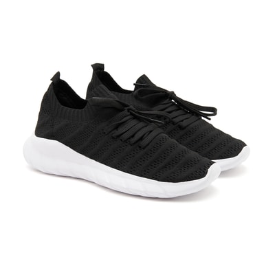 Kadın Siyah Triko Günlük Ayakkabı