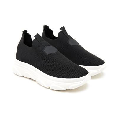 Kadın Siyah Triko Spor Ayakkabı