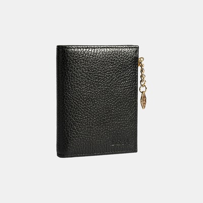 Kadın Siyah Zincir Detaylı Deri Cüzdan