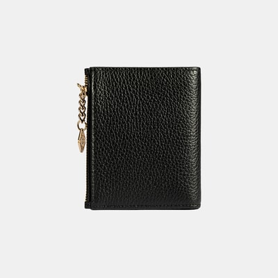 Kadın Siyah Zincir Detaylı Deri Cüzdan