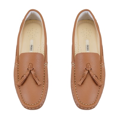 Kadın Taba Deri Loafer