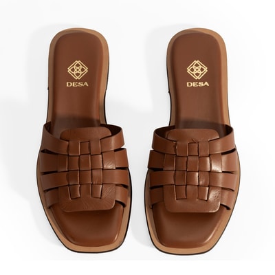 Kadın Taba Deri Terlik