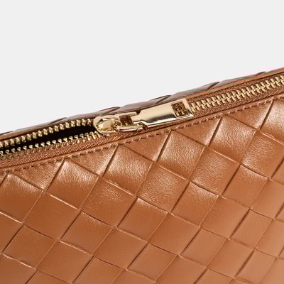 Kadın Taba Örgü Baskılı El Çantası