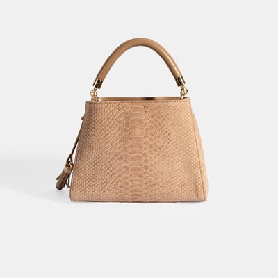 Kadın Taba Püskül Aksesuarlı Deri El Çantası