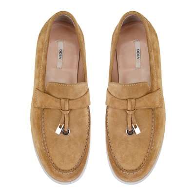 Kadın Taba Süet Deri Loafer