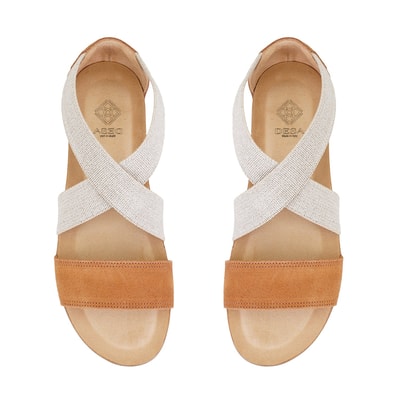 Kadın Taba Süet Deri Sandalet