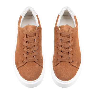 Kadın Taba Süet Deri Spor Ayakkabı