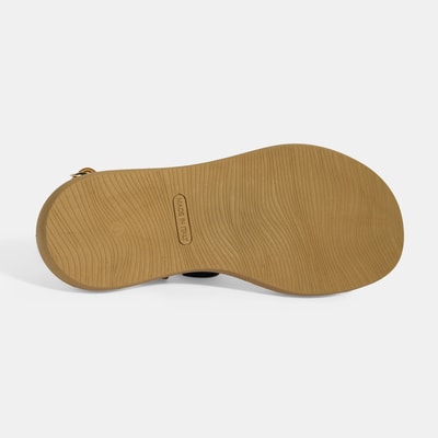 Kadın Taba Süet Gold Aksesuarlı Sandalet