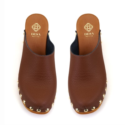 Kadın Taba Topuklu Deri Sabo