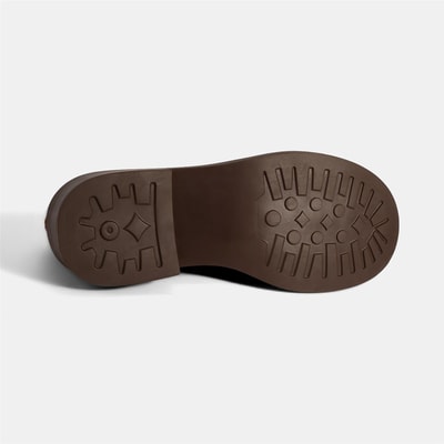 Kadın Taba Topuklu Süet Loafer