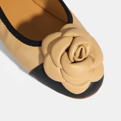 Kadın Ten Aksesuar Detaylı Deri Babet 