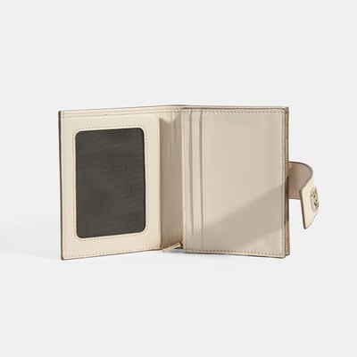 Kadın Turuncu / Bej Deri Cüzdan