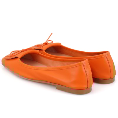 Kadın Turuncu Deri Babet