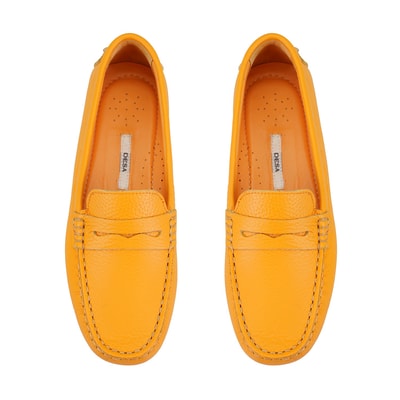 Kadın Turuncu Deri Loafer