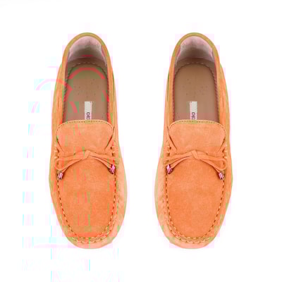 Kadın Turuncu Deri Loafer