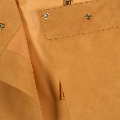 Kadın Turuncu Mini Süet Etek 